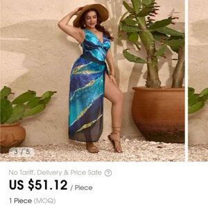 Blue Women's One Piece Swimsuit